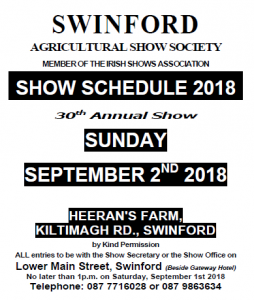2018 show schedule cover