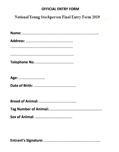 National young stockperson entry form
