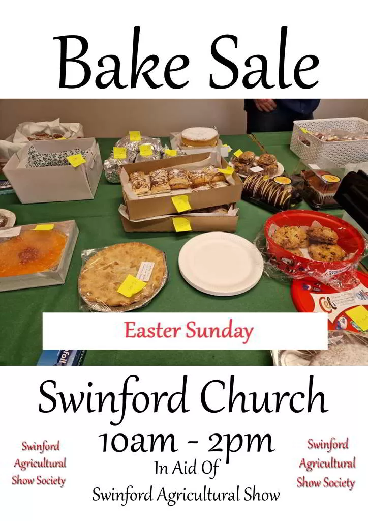 Bake Sale Easter Sunday poster.